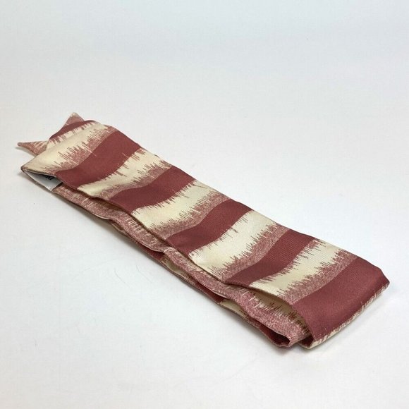 UNUSED DIOR Logo Mitsua Twilly Scarf silk Beige x Dusty Pink - Picture 3 of 12